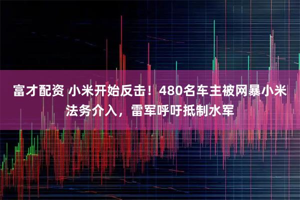 富才配资 小米开始反击！480名车主被网暴小米法务介入，雷军呼吁抵制水军