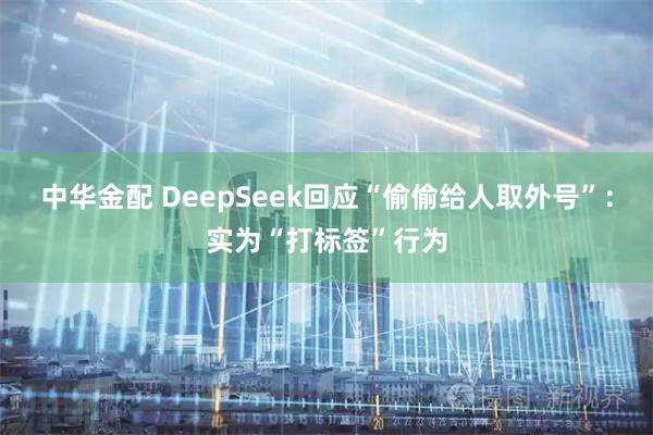 中华金配 DeepSeek回应“偷偷给人取外号”：实为“打标签”行为